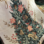 Off white Christmas Tree Throw Blanket | Festive Sofa Cover for Holiday Decor 110x160cm - Home & Garden > Decor > Vases