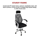 Office Chair Gaming Computer Chairs Mesh Back Foam Seat - White - Furniture > Office