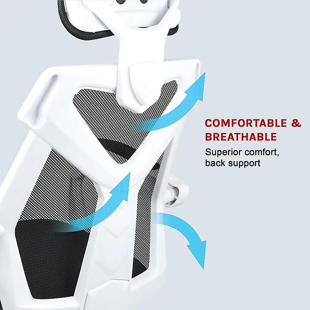 Office Chair Gaming Computer Chairs Mesh Back Foam Seat - White - Furniture > Office