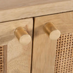 Olearia Buffet Table 150cm 3 Door Solid Mango Wood Storage Natural - Furniture > Living Room