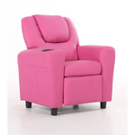 Oliver Kids Recliner Chair Sofa Children Lounge Couch PU Armchair - Pink - Furniture > Sofas