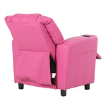Oliver Kids Recliner Chair Sofa Children Lounge Couch PU Armchair - Pink - Furniture > Sofas