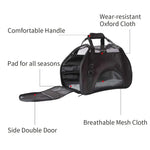 Ondoing Black Portable Pet Carrier Tote Travel Bag Kennel Soft Dog Crate Cage Outdoor - Pet Care > Cat Supplies > Cat