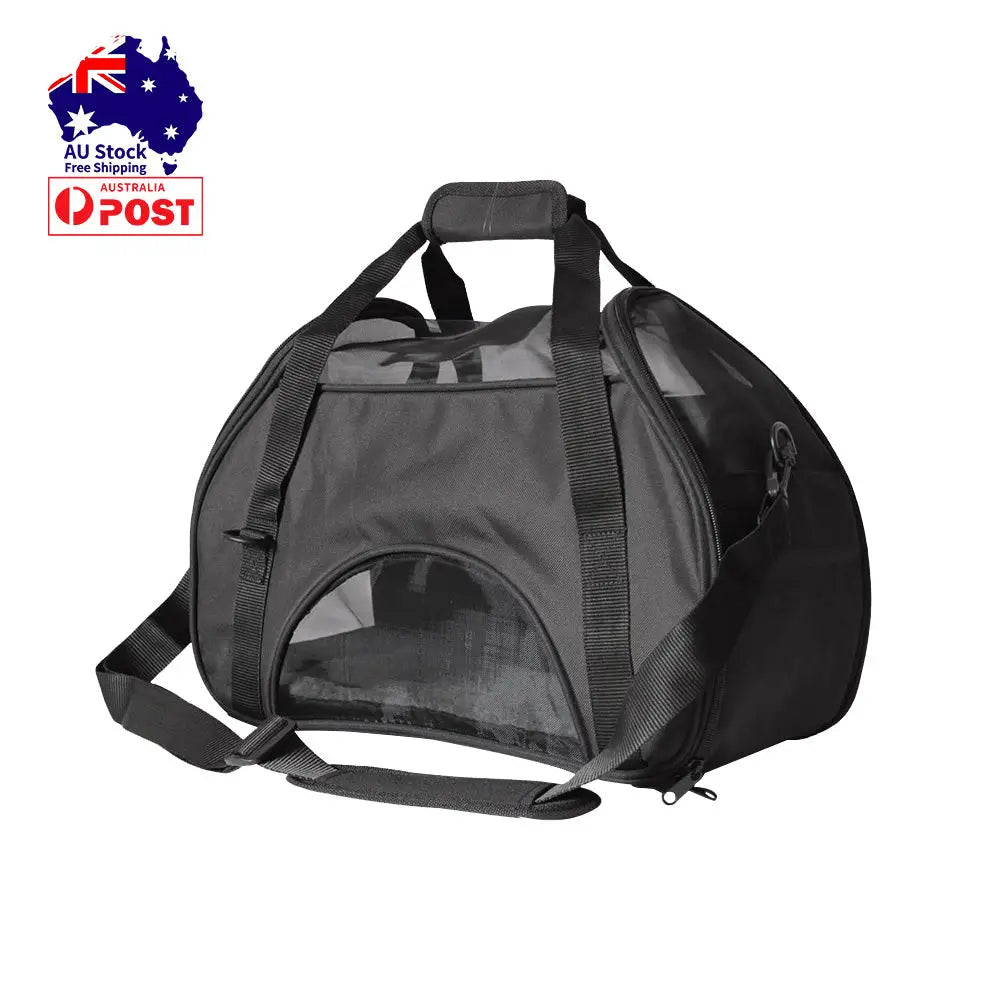Ondoing Black Portable Pet Carrier Tote Travel Bag Kennel Soft Dog Crate Cage Outdoor - Pet Care > Cat Supplies > Cat