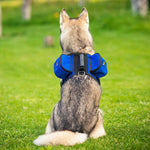 Ondoing Dog Backpack Harness Pet Saddle Bag Reflective Adjustable Outdoor Hiking-XL-Blue - Pet Care > Cat Supplies >