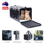 Ondoing Foldable Pet Carrier Bag Cat Dog Soft Crate Cage Kennel Tent Travel Portable Car - Pet Care > Cat Supplies >