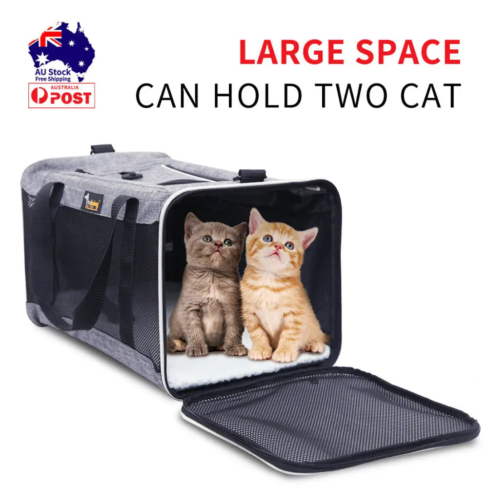 Ondoing Foldable Pet Carrier Bag Cat Dog Soft Crate Cage Kennel Tent Travel Portable Car - Pet Care > Cat Supplies >