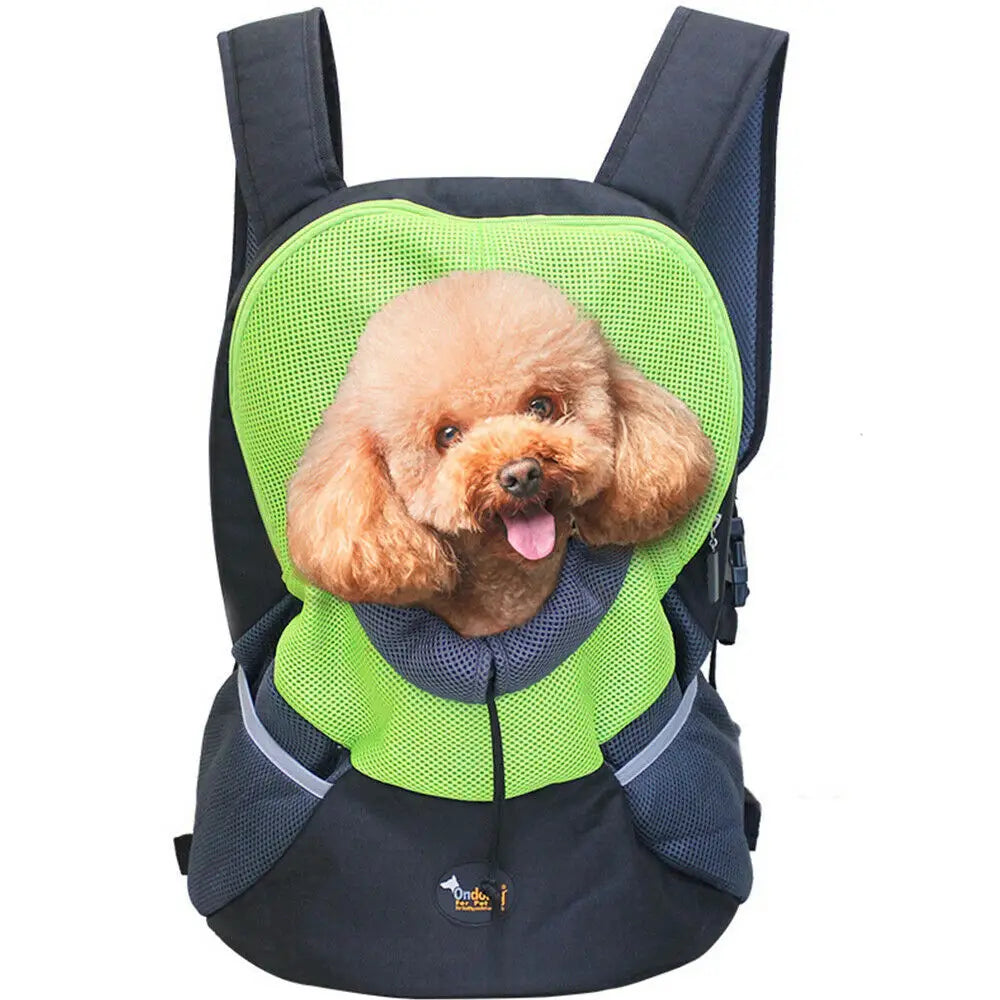 Ondoing Pet Carrier Backpack Adjustable Dog Puppy Cat Front Carrier Head Out - Pet Care > Cat Supplies > Cat Carriers &