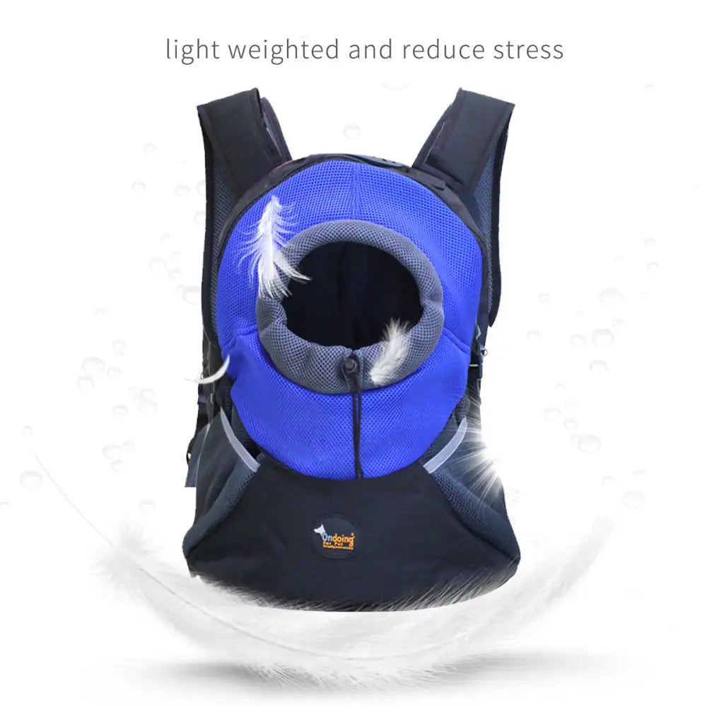 Ondoing Pet Carrier Backpack Adjustable Dog Puppy Cat Front Carrier Head Out - Pet Care > Cat Supplies > Cat Carriers &