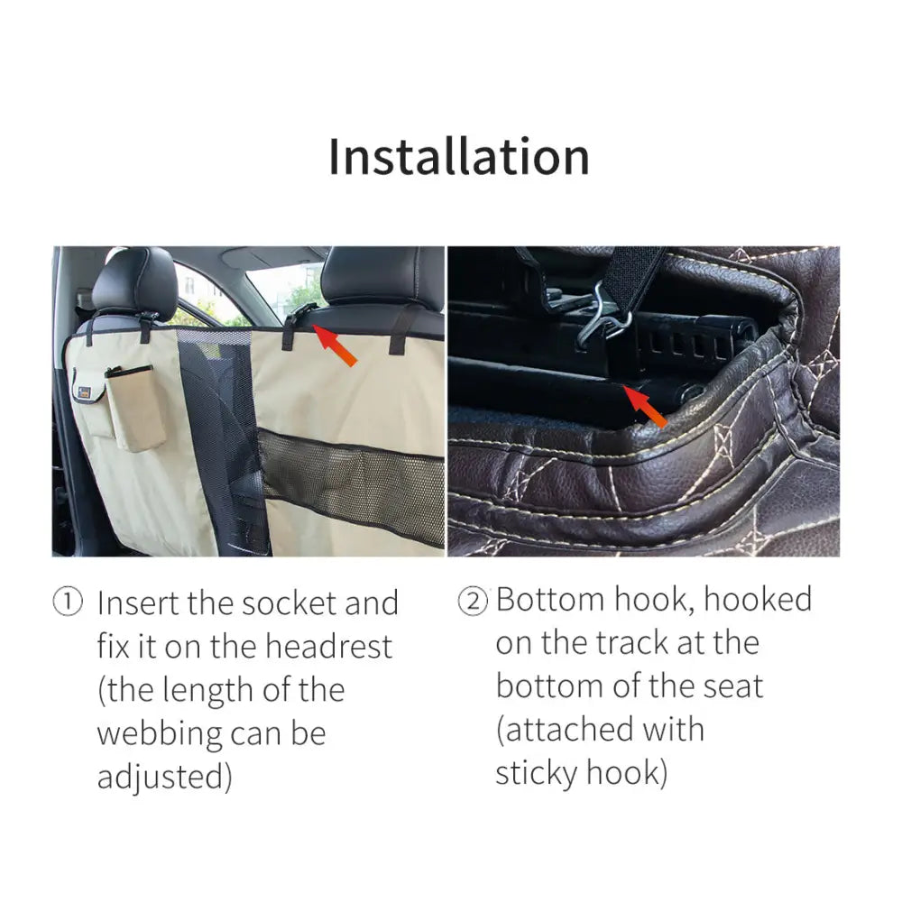 Ondoing Pet Dog Barrier Car Back Seat Fence Isolation Divider Net Safety Mesh Guard Kids-grey - Pet Care > Dog Supplies