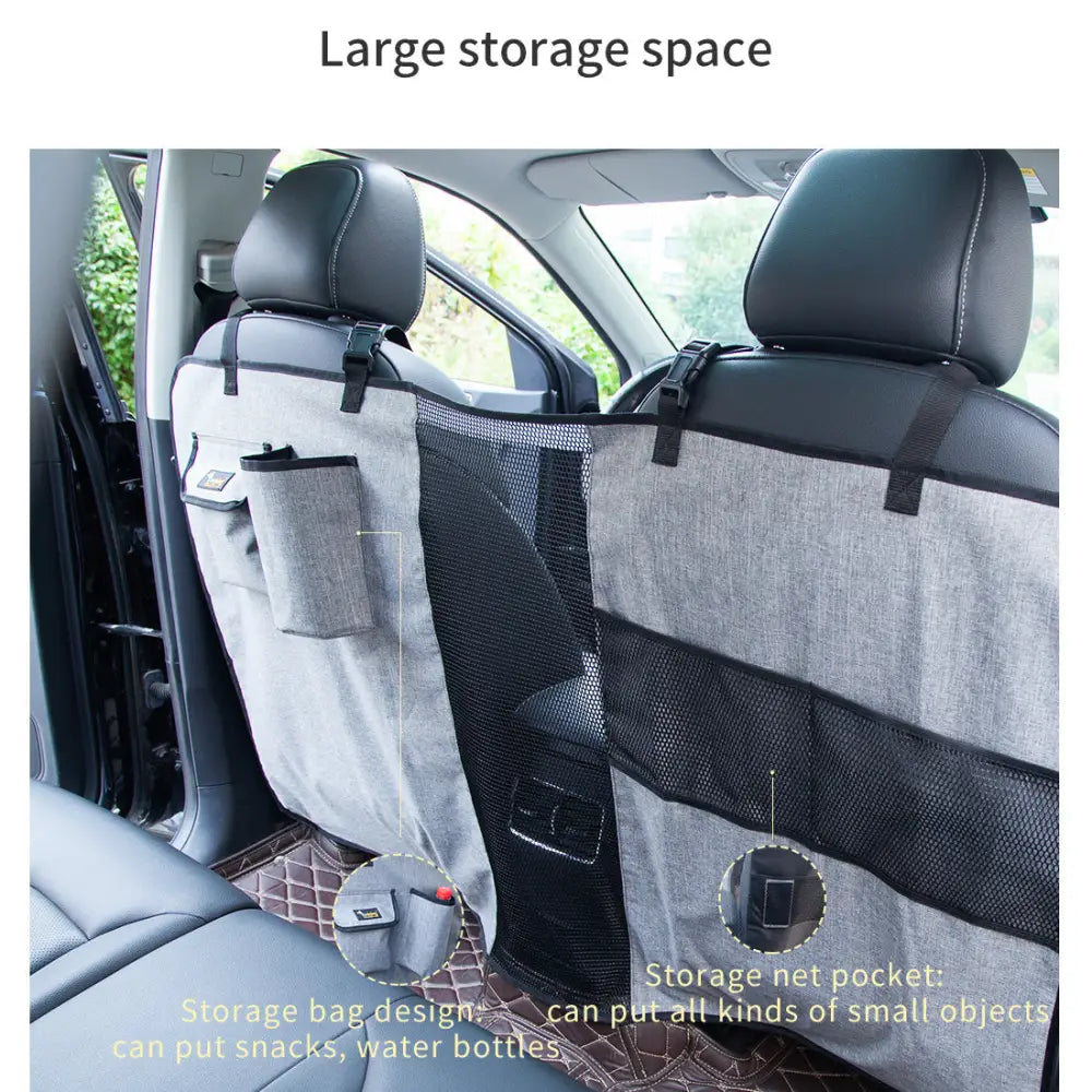 Ondoing Pet Dog Barrier Car Back Seat Fence Isolation Divider Net Safety Mesh Guard Kids-grey - Pet Care > Dog Supplies