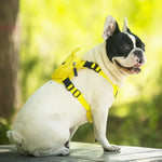 Ondoing Pet Saddle Bag Dog Harness Backpack Hiking Traveling Outdoor Bags Cute Costume (Pink pig bag with leash)S - Pet