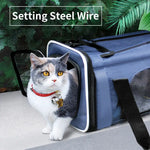 Ondoing Portable Pet Carrier Tote Travel Bag Kennel Soft Dog Crate Cage Indoor Outdoor - Pet Care > Cat Supplies > Cat