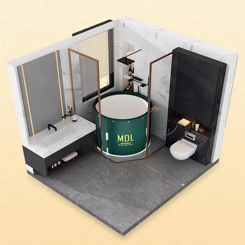 One-Click collapse Portable Foldable oxford Bathtub Water Tube Spa Bath Bucket 70x65cm - Furniture > Bathroom > Bathtubs