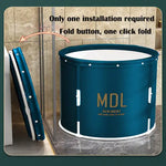 One-Click collapse Portable Foldable oxford Bathtub Water Tube Spa Bath Bucket 70x65cm - Furniture > Bathroom > Bathtubs