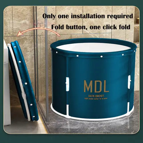 One-Click collapse Portable Foldable oxford Bathtub Water Tube Spa Bath Bucket 70x65cm - Furniture > Bathroom > Bathtubs