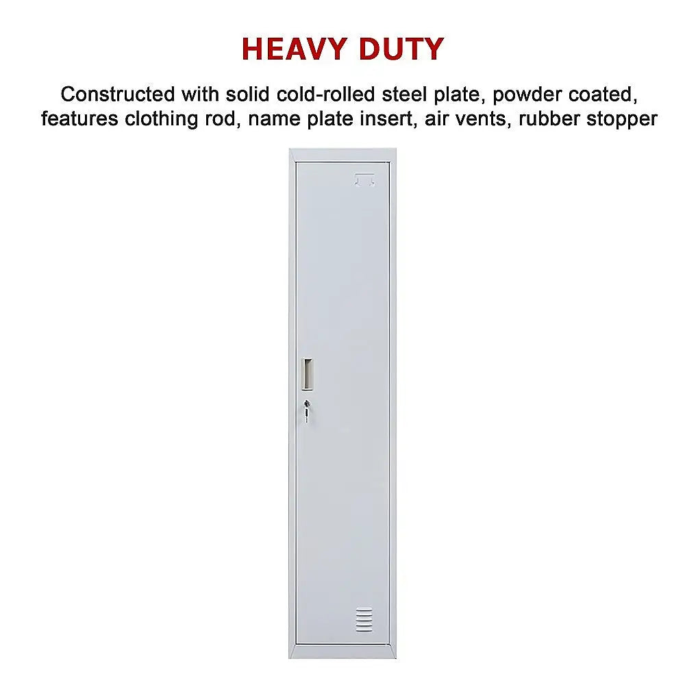 One-Door Office Gym Shed Clothing Locker Cabinet - Furniture > Office