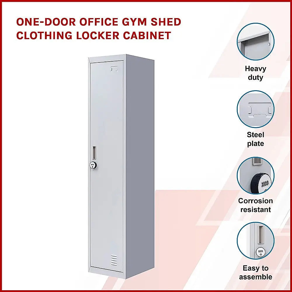 One-Door Office Gym Shed Clothing Locker Cabinet - Furniture > Office