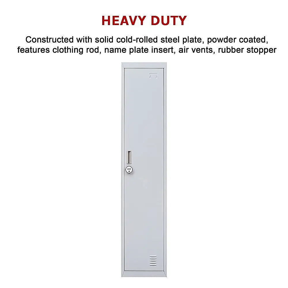 One-Door Office Gym Shed Clothing Locker Cabinet - Furniture > Office