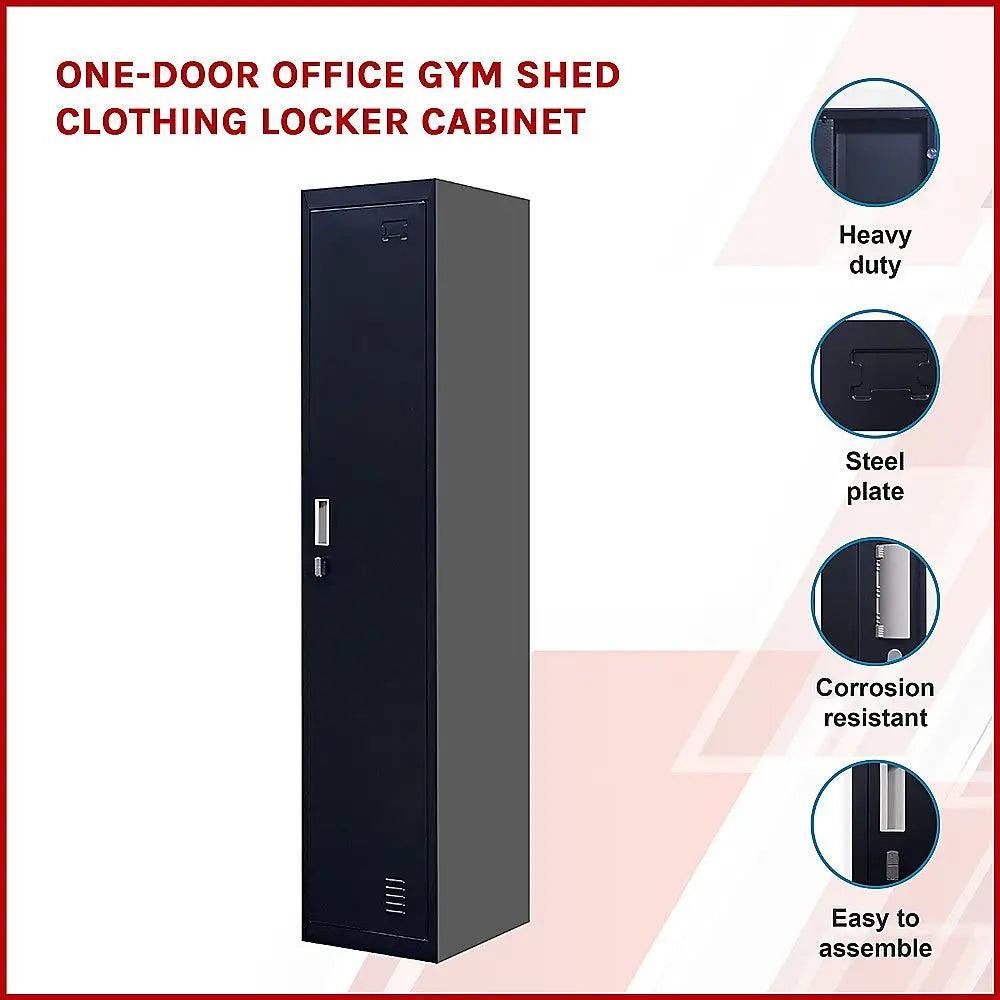 One-Door Office Gym Shed Clothing Locker Cabinet - Furniture > Office