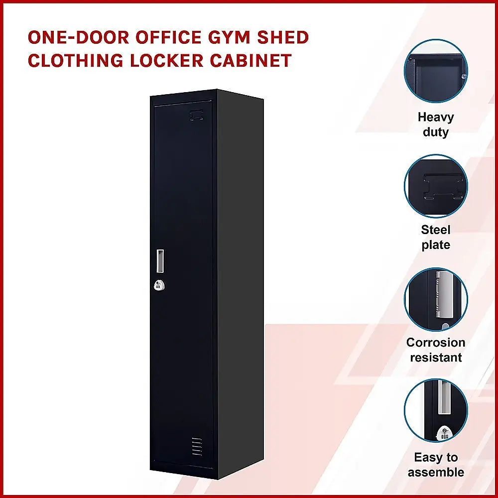 One-Door Office Gym Shed Clothing Locker Cabinet - Furniture > Office
