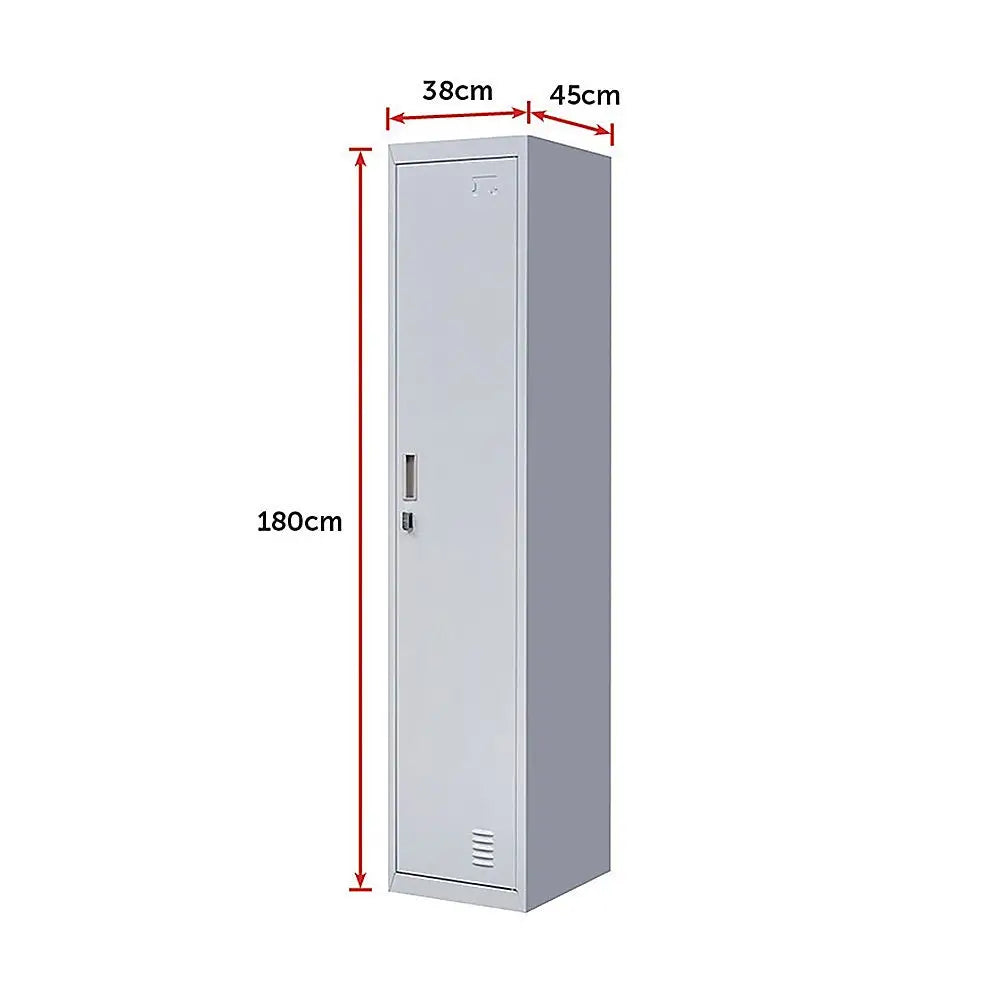 One-Door Office Gym Shed Clothing Locker Cabinet - Furniture > Office