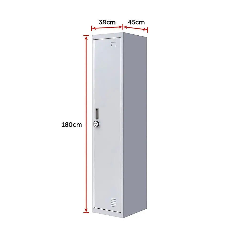 One-Door Office Gym Shed Clothing Locker Cabinet - Furniture > Office