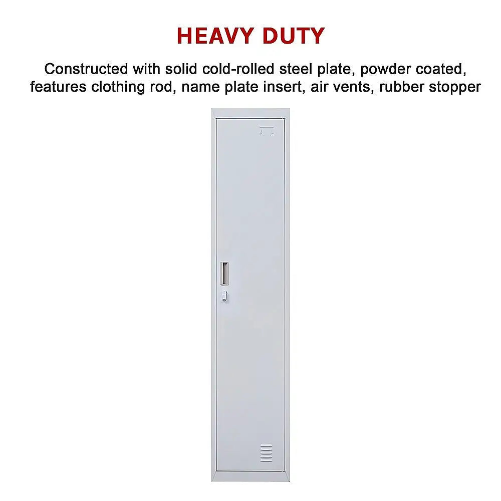 One-Door Office Gym Shed Clothing Locker Cabinet - Furniture > Office