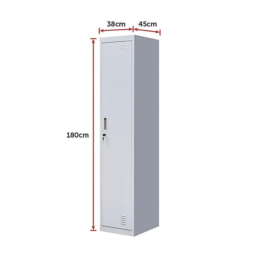 One-Door Office Gym Shed Clothing Locker Cabinet - Furniture > Office