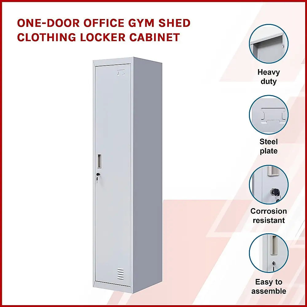 One-Door Office Gym Shed Clothing Locker Cabinet - Furniture > Office
