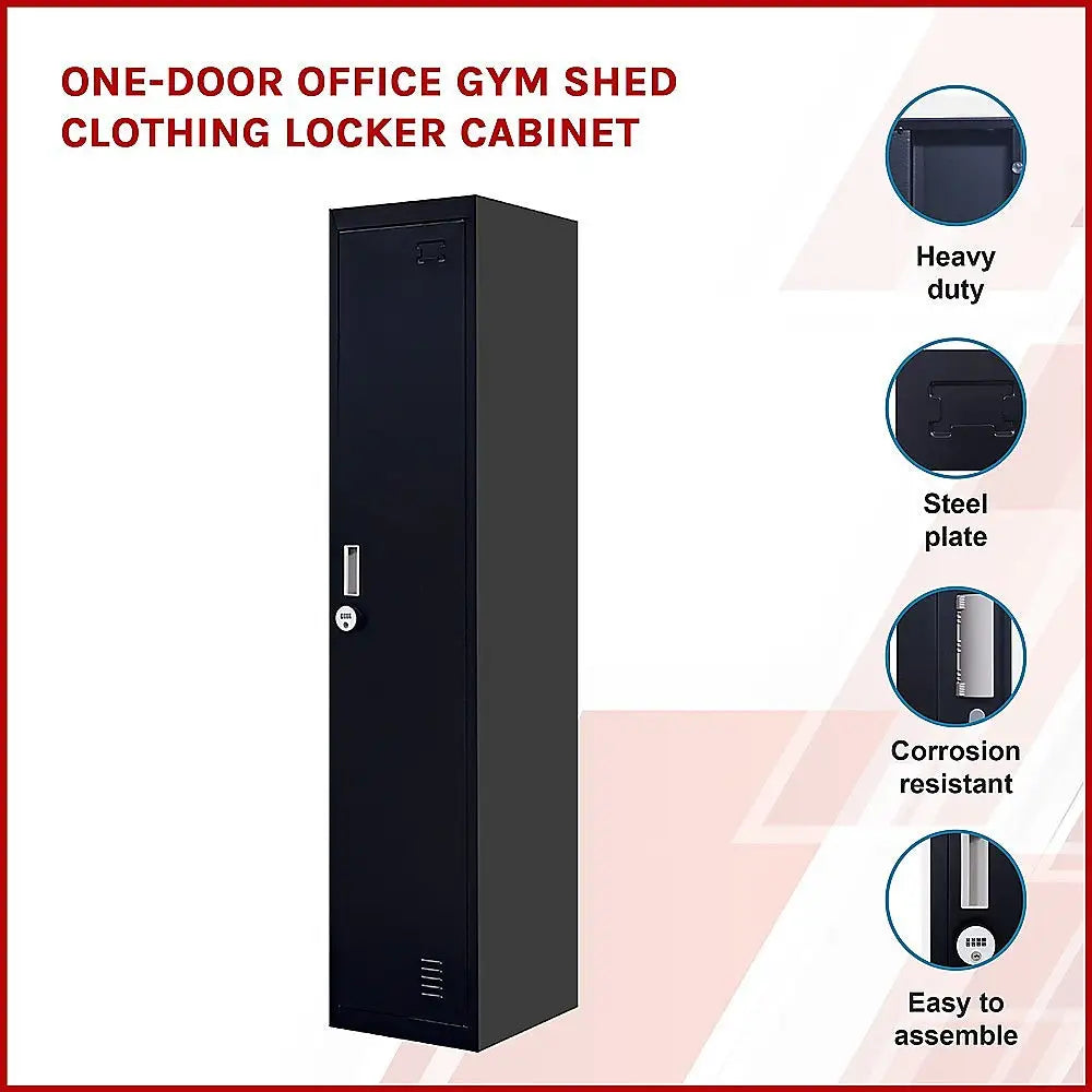 One-Door Office Gym Shed Clothing Locker Cabinet - Furniture > Office