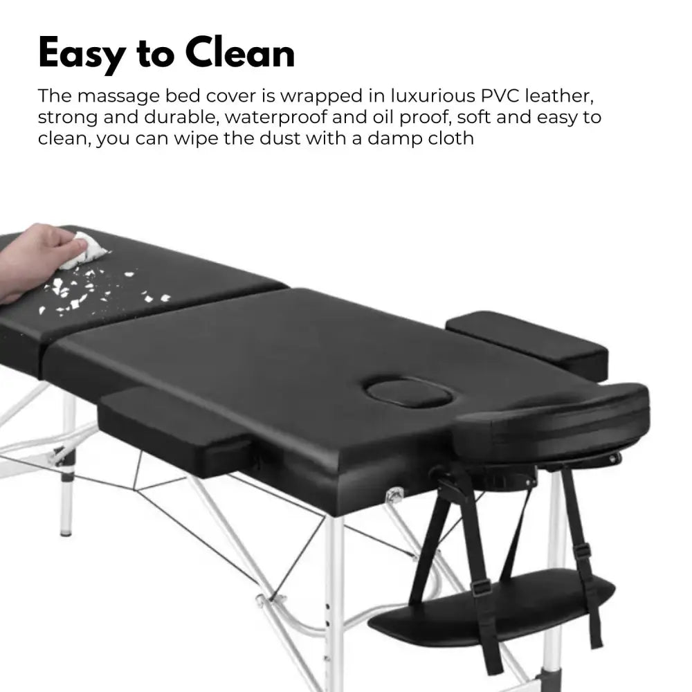 ONIREST 2 Fold Adjustable Portable Massage Bed (Black)OR-MTP-101-NS - Furniture > Mattresses