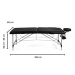 ONIREST 2 Fold Adjustable Portable Massage Bed (Black)OR-MTP-101-NS - Furniture > Mattresses