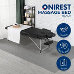 ONIREST 2 Fold Adjustable Portable Massage Bed (Black)OR-MTP-101-NS - Furniture > Mattresses