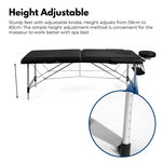 ONIREST 2 Fold Adjustable Portable Massage Bed (Black)OR-MTP-101-NS - Furniture > Mattresses