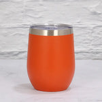 Orange 12oz Double-Wall Vacuum 304 Eggshell Cup -C Mini Portable Insulated U-Shaped Cup Creative Small Beer Mug