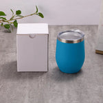 Orange 12oz Double-Wall Vacuum 304 Eggshell Cup -C Mini Portable Insulated U-Shaped Cup Creative Small Beer Mug