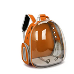 Orange Pet Carrier Backpack with Transparent Window 33*18*42cm - Pet Care > Cat Supplies > Cat Carriers & Crates
