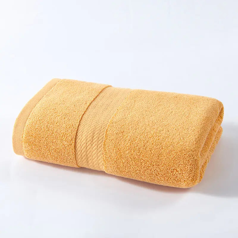 Orange Premium Thick Cotton Bath Towel for Adults - Soft and Absorbent Bathroom Towel - Home & Garden > Bathroom