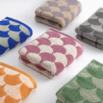 Orange Thickened and Enlarged Cotton Hand Towels - 3 Pack (34x74cm) - Soft and Absorbent Bath Towels for Adults - Home
