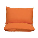 Orange Ultra Soft Brushed Waterproof Pillow Protectors (Set of 2) - 50x70cm Stain & Spill Guard for Bed Pillows(Note: