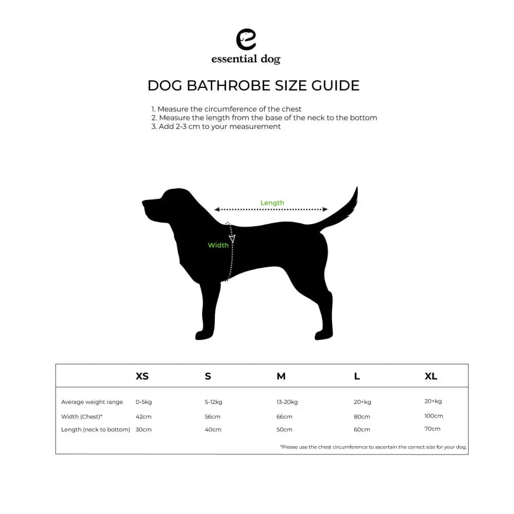 Organic Luxury Bamboo & Cotton Dog Bathrobe - Pet Care > Cleaning & Maintenance > Pet Grooming Supplies