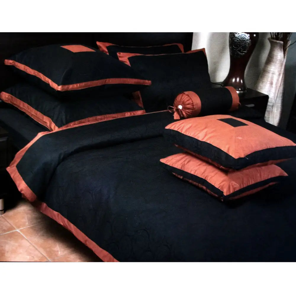 Orient Sense Venucci Oriental Quilt Cover Set - Queen - Home & Garden > Bedding > Duvet Covers