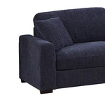 Orion Corner Sofa Premium Fabric Upholstery Padded Seat Wooden Frame Rubber Wooden Legs with Ottoman - Furniture > Bar
