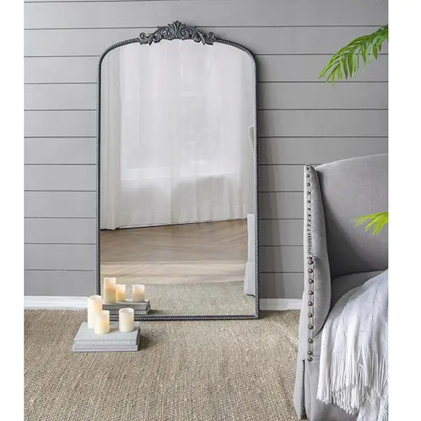 ORNATE METALLIC FLOOR MIRROR - Home & Garden > Decor > Mirrors