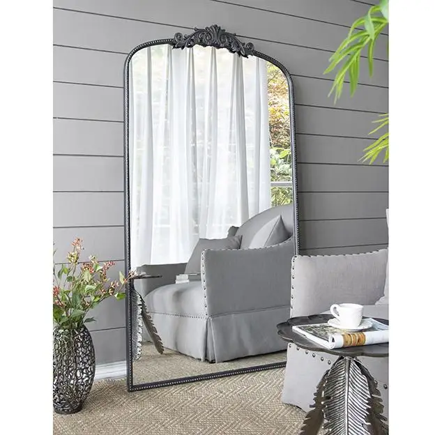 ORNATE METALLIC FLOOR MIRROR - Home & Garden > Decor > Mirrors