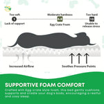 Orthopaedic Dog Bed XL Grey - Memory Foam Mattress Waterproof Removable Cover - Pet Care > Dog Supplies > Dog Beds