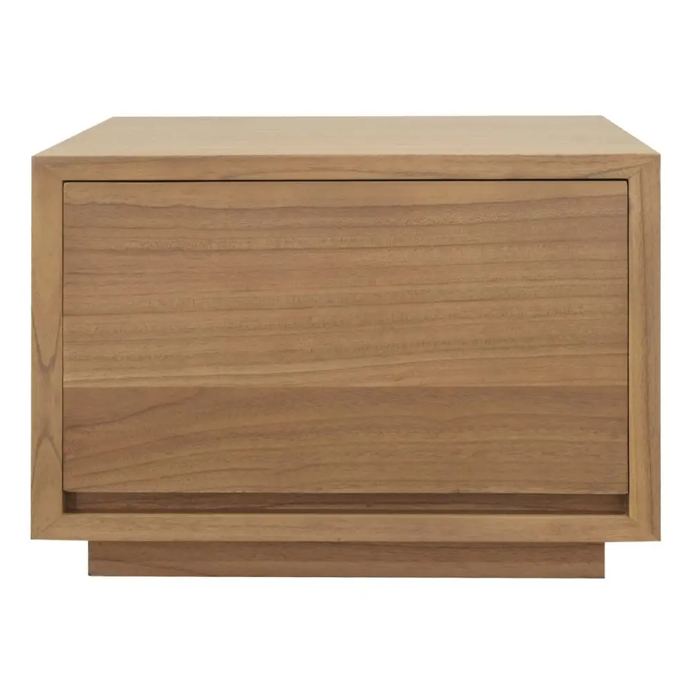 Oscar 1 Drawer Low Bedside Table (Natural) - Furniture > Bedroom > Bedside Tables