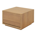 Oscar 1 Drawer Low Bedside Table (Natural) - Furniture > Bedroom > Bedside Tables