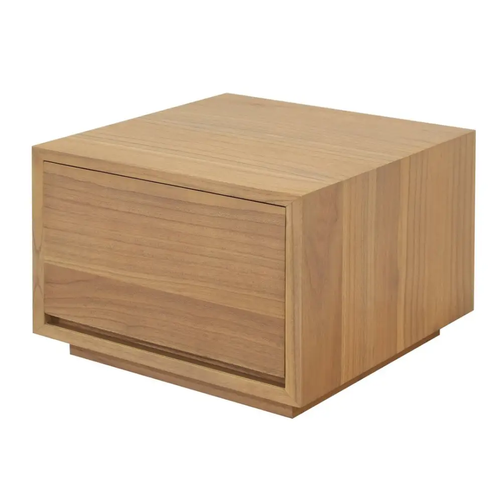 Oscar 1 Drawer Low Bedside Table (Natural) - Furniture > Bedroom > Bedside Tables